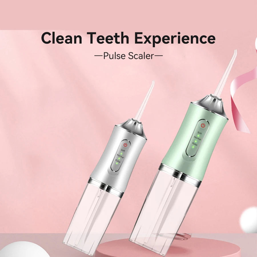 1 PCS Portable Water Floss USB Rechargeable Oral Irrigator 220ML Electric Tooth Cleaning Device 3 Modes Waterproof Irrigator